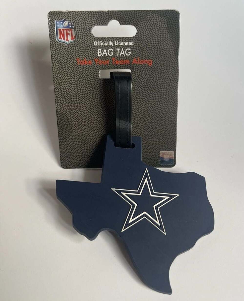 Dallas Cowboys NFL State Shape Texas Luggage Bag Tag Aminco New